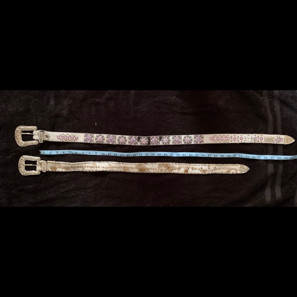 Western belts size 23”-27” & 31”-35”.